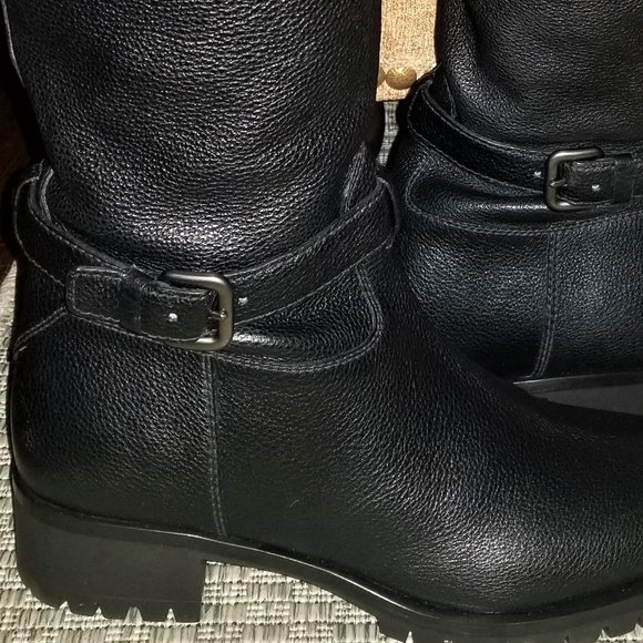 NIB! Prada Pebbled Leather Riding Boots - Size 39 - Picture 9 of 9